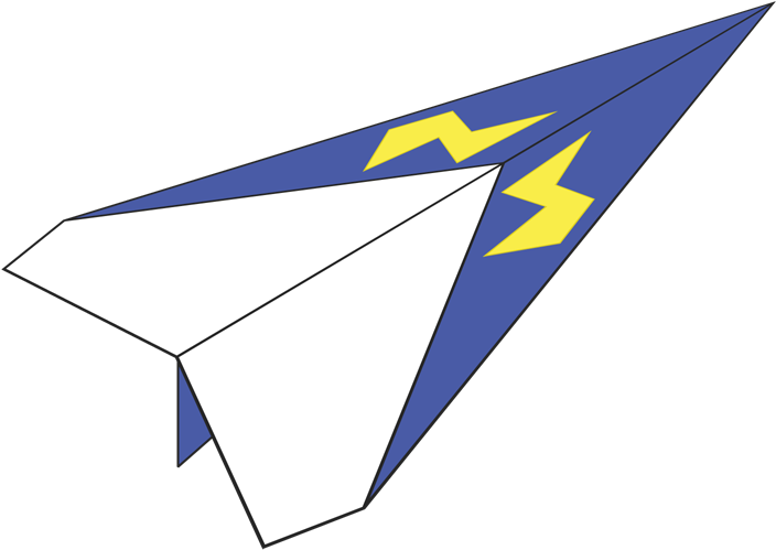 Image Of Plane - Paper Dart Airplane (730x553), Png Download