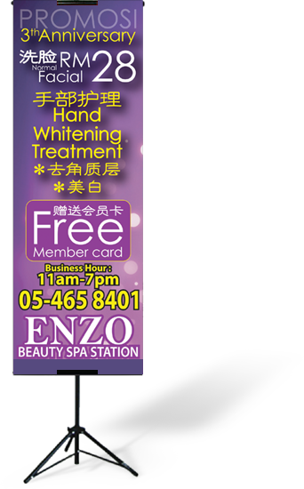 Kl Kuala Lumpur Display Stand Supplier, Roll Up Bunting - Petaling Jaya (342x550), Png Download