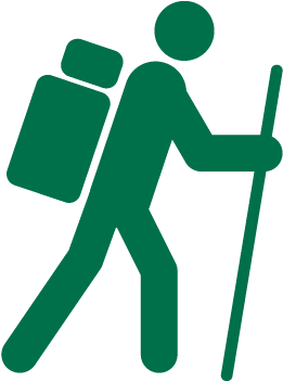 Hiker - Walking Trail Icon (600x450), Png Download
