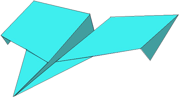 Simple Paper Airplane - Paper Plane (598x328), Png Download