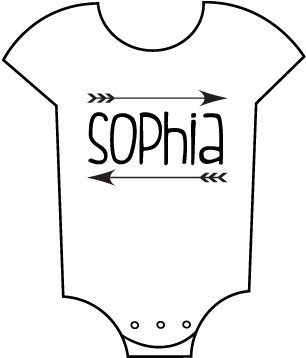 "tribal Arrows" Customisable Name Babygrow - Arrow (369x369), Png Download