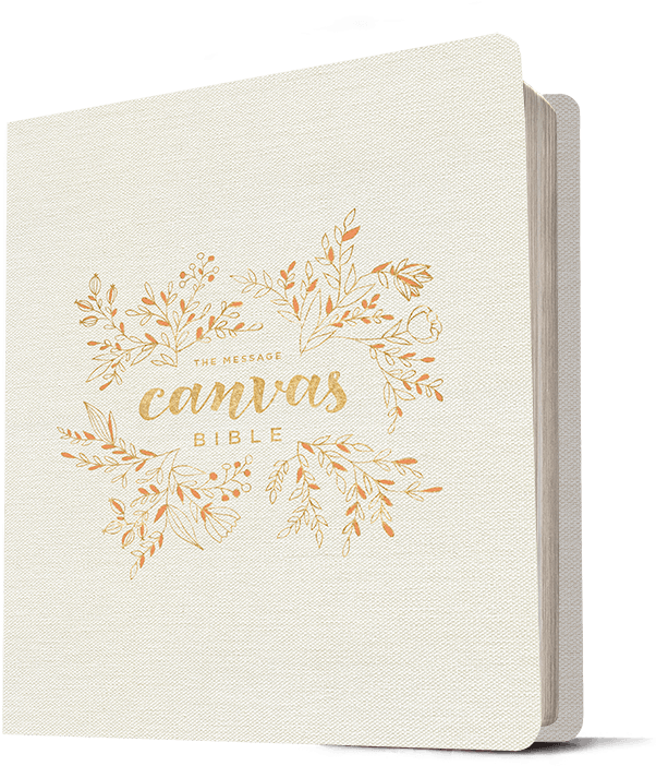 Canvas Look, Gold Leaf - Message Canvas Bible: Coloring And Journaling (620x800), Png Download