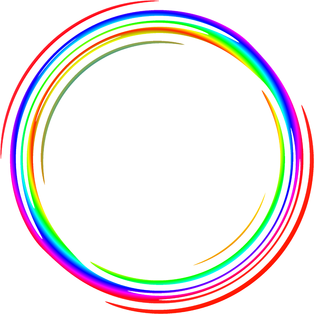 Round Frames Frame Border Borders Colorful Rainbow - Circle (1024x1024), Png Download