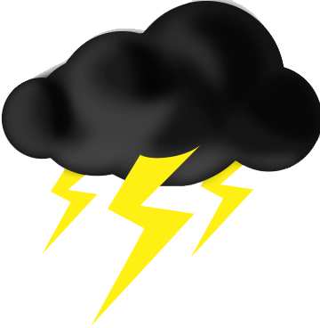 Lightning Thunderstorm Png Transparent Images Png Images - Storm Cloud Clip Art (360x368), Png Download