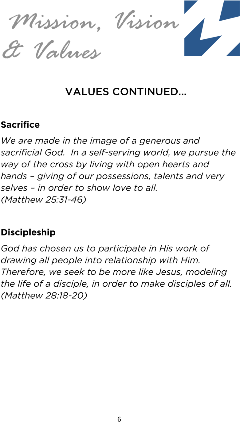 Mission, Vision Values The Goal Of World Bible School - Lsi Industries ...