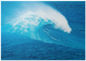 Posterazzi Dpi12291827 Blue Ocean Wave Poster Print (400x400), Png Download
