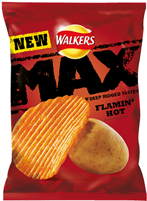 Flamin' Hot - Max Flamin Hot Crisps (340x420), Png Download