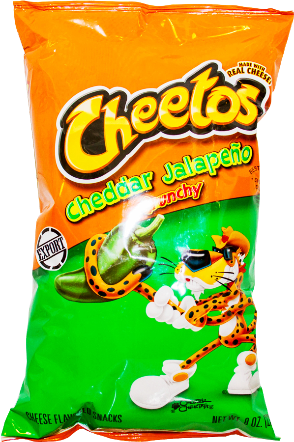 Alfatah Cheetos Chips Cheddar Jalapeno Crunchy Png - Cheetos Crunchy Cheese Flavored Snacks - 1.25 Oz Bag (1000x1000), Png Download