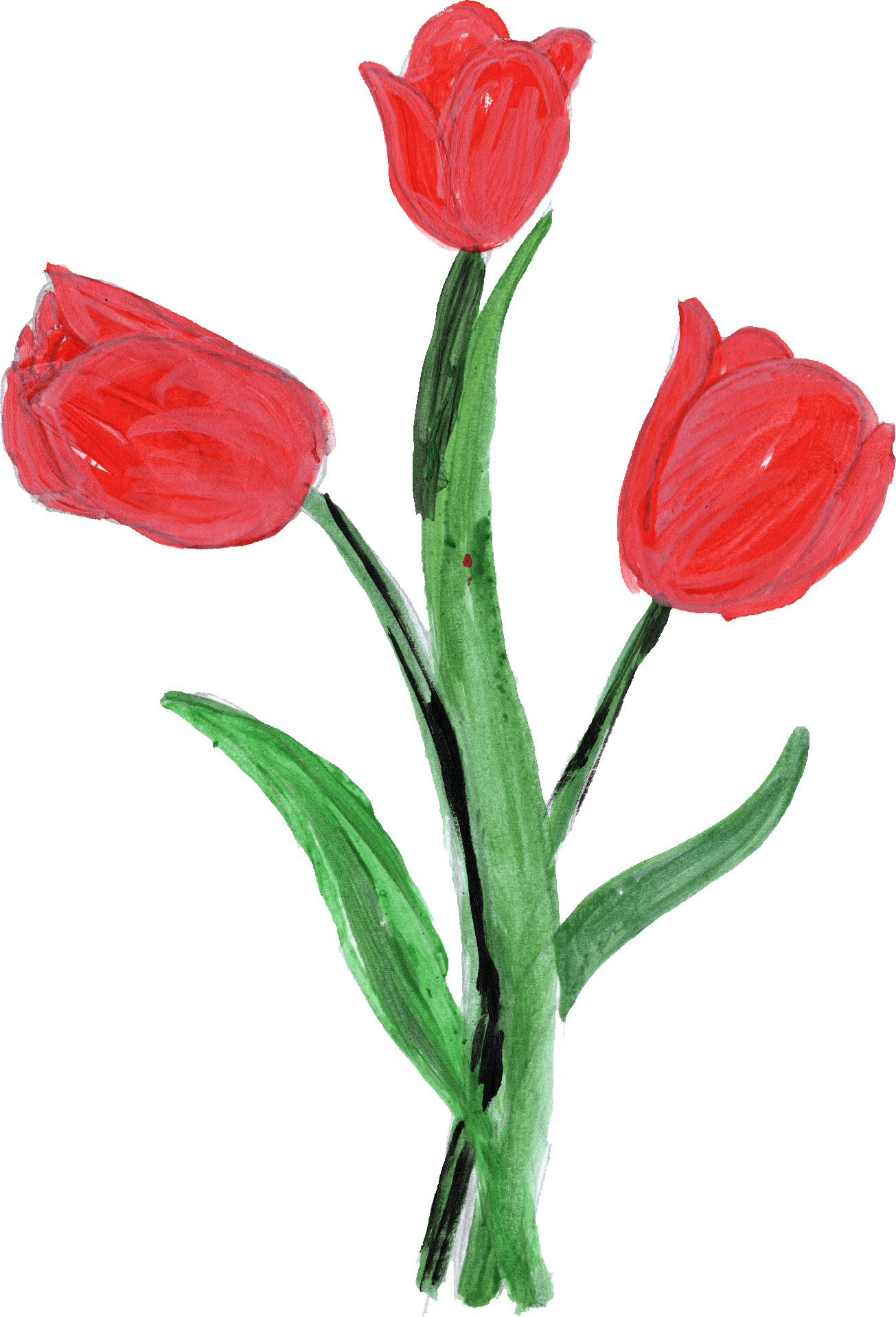 10 Paint Flower Onlygfxcom - Portable Network Graphics (1305x1918), Png Download