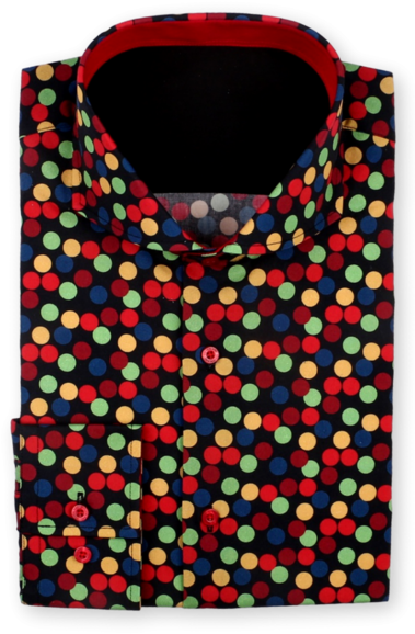 Confetti Chaos Dress Shirt - Morning Dress (387x600), Png Download