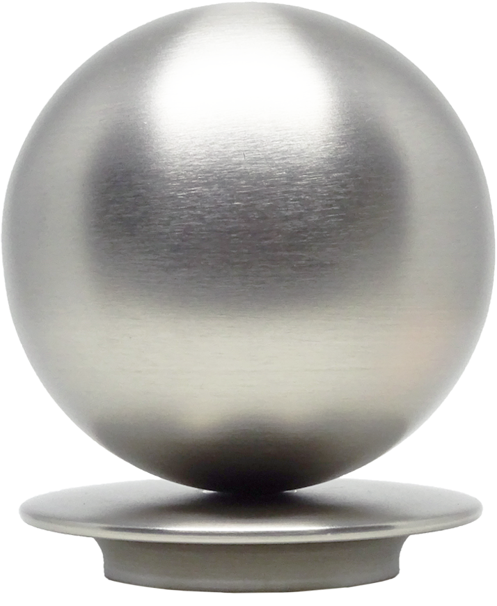 Brushed Steel, Brushed Steel Metal Ball 50mm Curtain - Metal Ball (1417x1063), Png Download