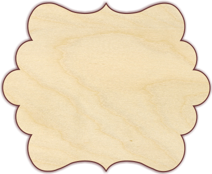 Plaque Unfinished 1/4" Baltic Birch Plywood - Laser (433x433), Png Download
