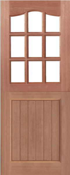 9 Light Swept Head Hardwood Stable Door Unglazed 600 - Lpd Brown Wood Stable 9 Light Hardwood Exterior Door (600x600), Png Download