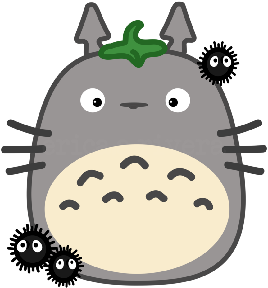 Clip Library Download Design By Viciouscherry On Deviantart - Totoro Png Clipart (863x925), Png Download