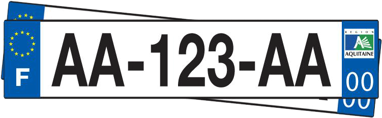Plaque Dimmatriculation Png - Aquitaine (763x263), Png Download