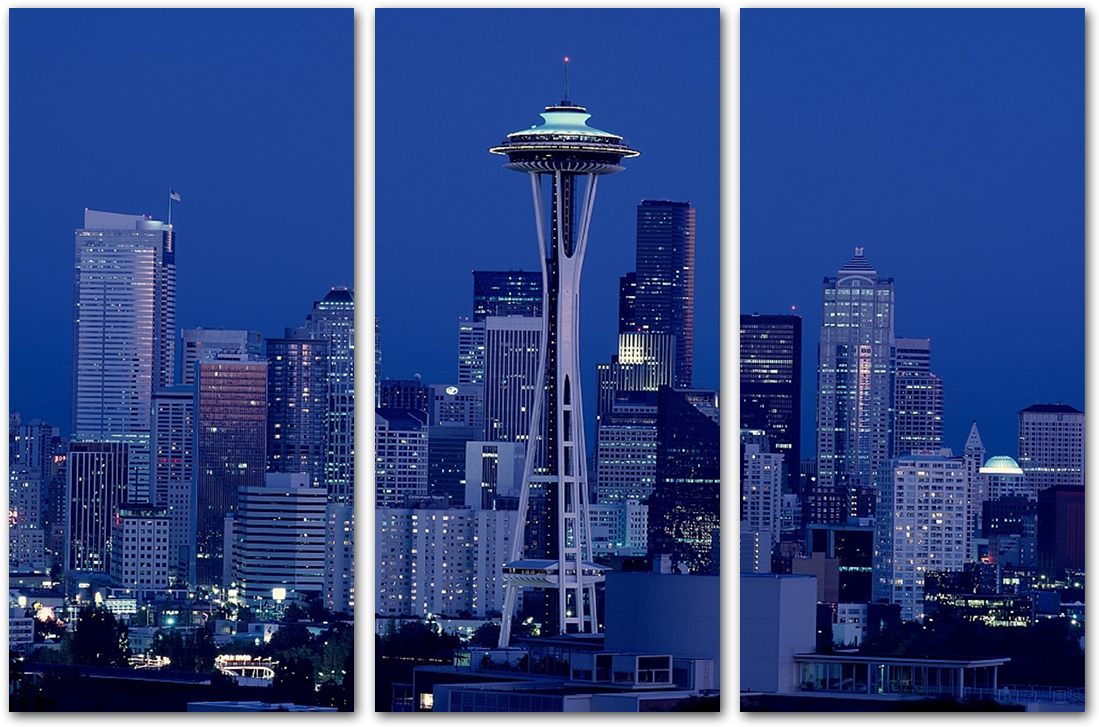 Seattle Night (1200x800), Png Download