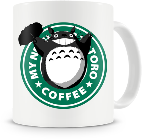 Totoro X Starbucks - My Neighbor Totoro Amazing Tonari No Anime Art 24x18 (480x480), Png Download