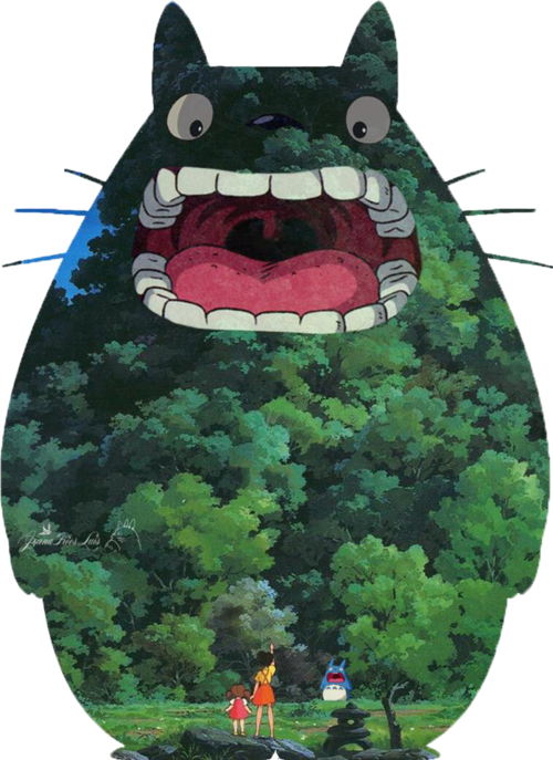 Totoro, Anime, And Studio Ghibli Image - Totoro Studio Ghibli Tshirt (500x687), Png Download