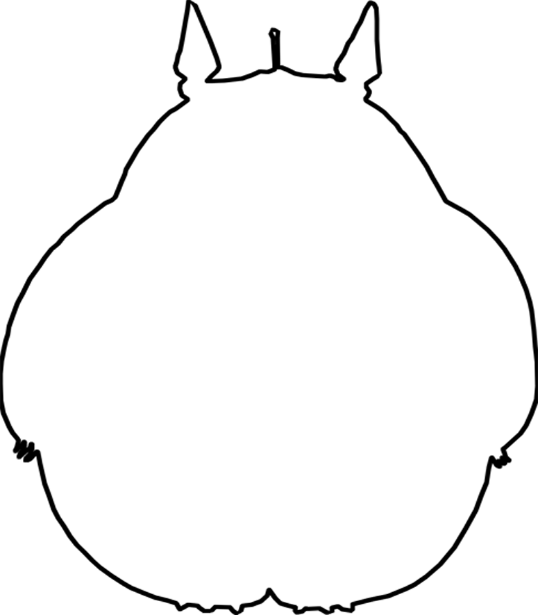 Ablackstroke-totoro - Design (775x885), Png Download