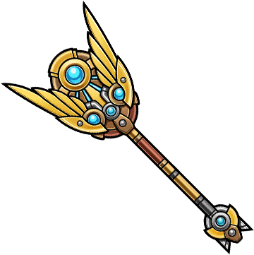 Gear Retro Futuristic Staff Render - Steampunk (380x380), Png Download