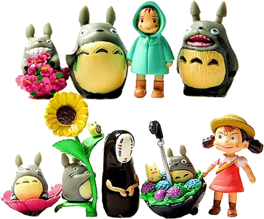 My Neighbor Totoro Figure Spirited Away Anime Models - My Neighbour Totoro Figure Hayao Miyazakiponyo Spirited (1000x1001), Png Download