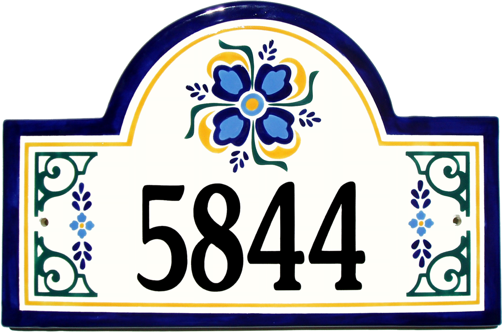 Mexican House Clipart - Ceramic House Numbers Plaque (1000x672), Png Download