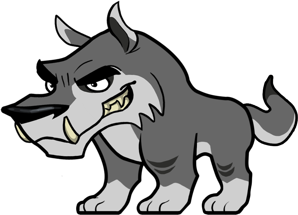 Download Baby Wolf Mascot - Wolf Cartoon Png PNG Image with No Background -  