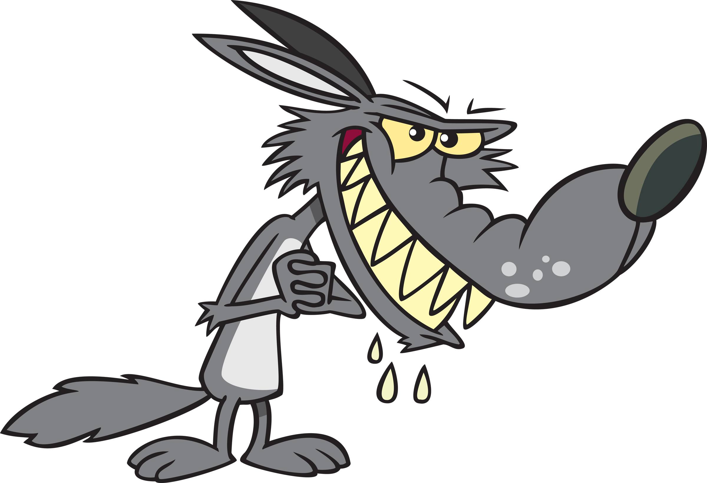 Cartoon Wolf 4 - Cartoon Wolf Little Red Riding Hood (2400x1639), Png Download