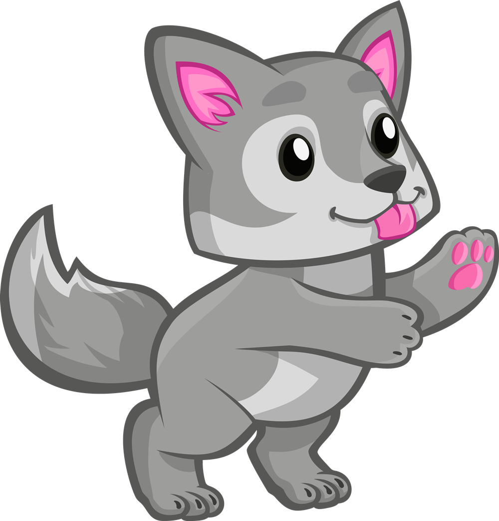 Cute Wolf Wolves Baby Freetoedit - Cute Wolf Clipart (1000x1043), Png Download