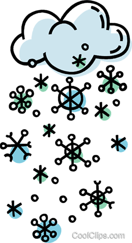 Nubes De Tormenta Con Copos De Nieve Libres De Derechos - Black And White Snow Cloud Clipart (261x480), Png Download