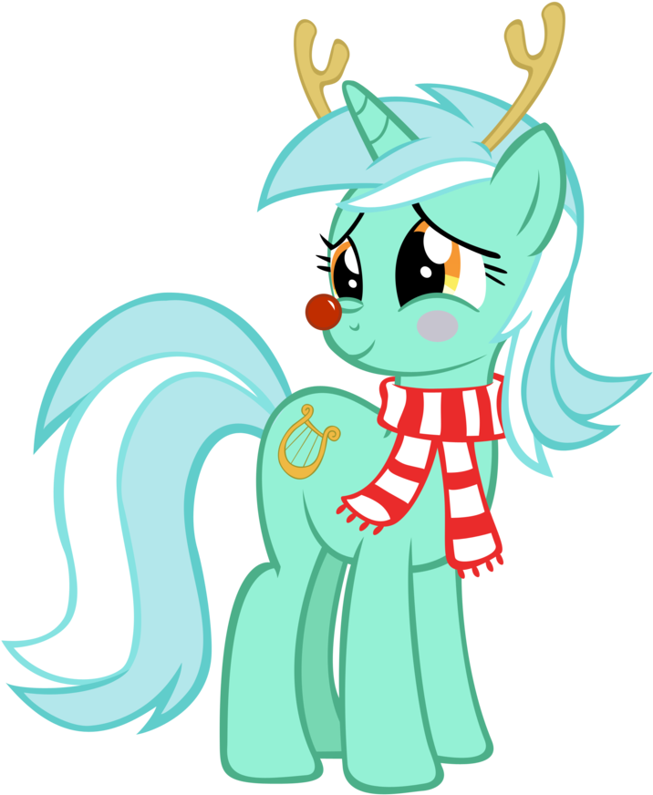 Antlers, Christmas, Clothes, Hearth's Warming Eve, - Mlp Lyra Christmas (846x945), Png Download