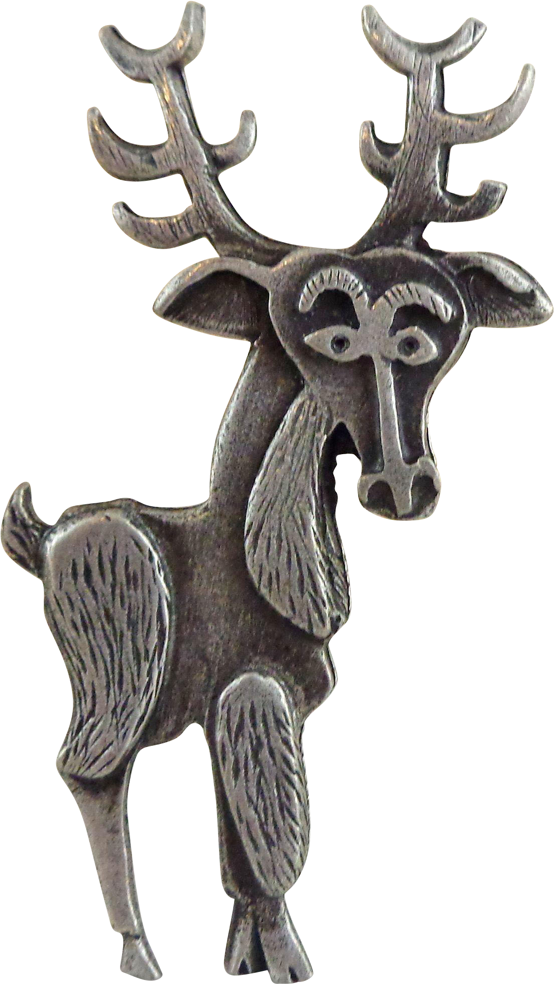 Whimsical Vintage Metzke Pewter Christmas Holiday Reindeer - Christmas Day (1958x1958), Png Download