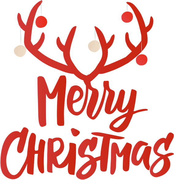 S50015 “merry Christmas Antlers” - Design (566x600), Png Download