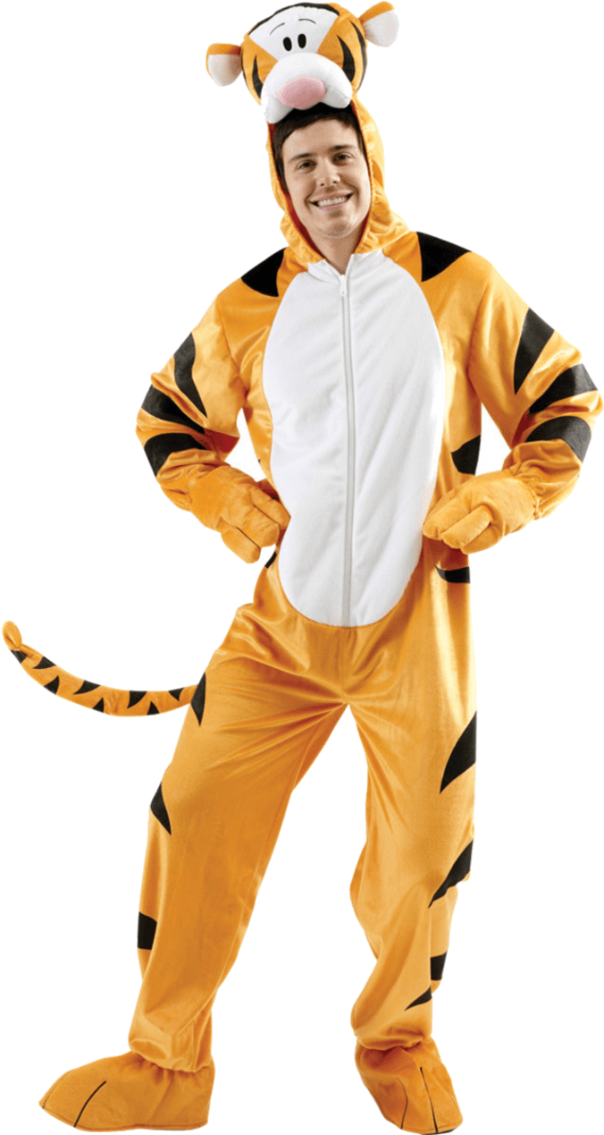 Adult Disney Tigger Costume - Male Disney Character Costume (800x1268), Png Download