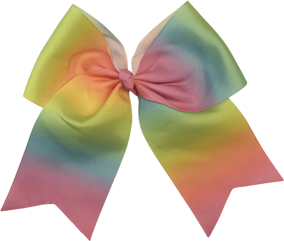 Cheer Bow - Ombre - Hair Clips - Ponytails And Fairytales - Ribbon (1024x1024), Png Download