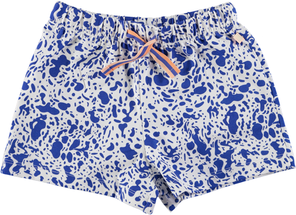 Picture Of "enamel" Splatter Print Jersey Shorts Ivory - Pattern (600x600), Png Download