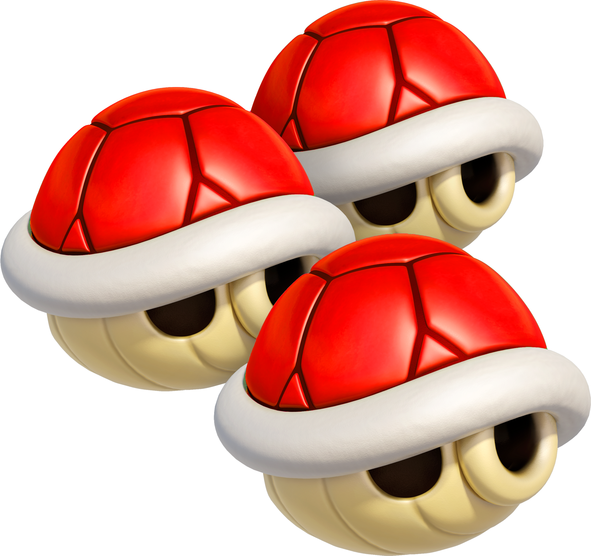 Triple Red Shell - Mario Kart Triple Red Shell (1951x1834), Png Download