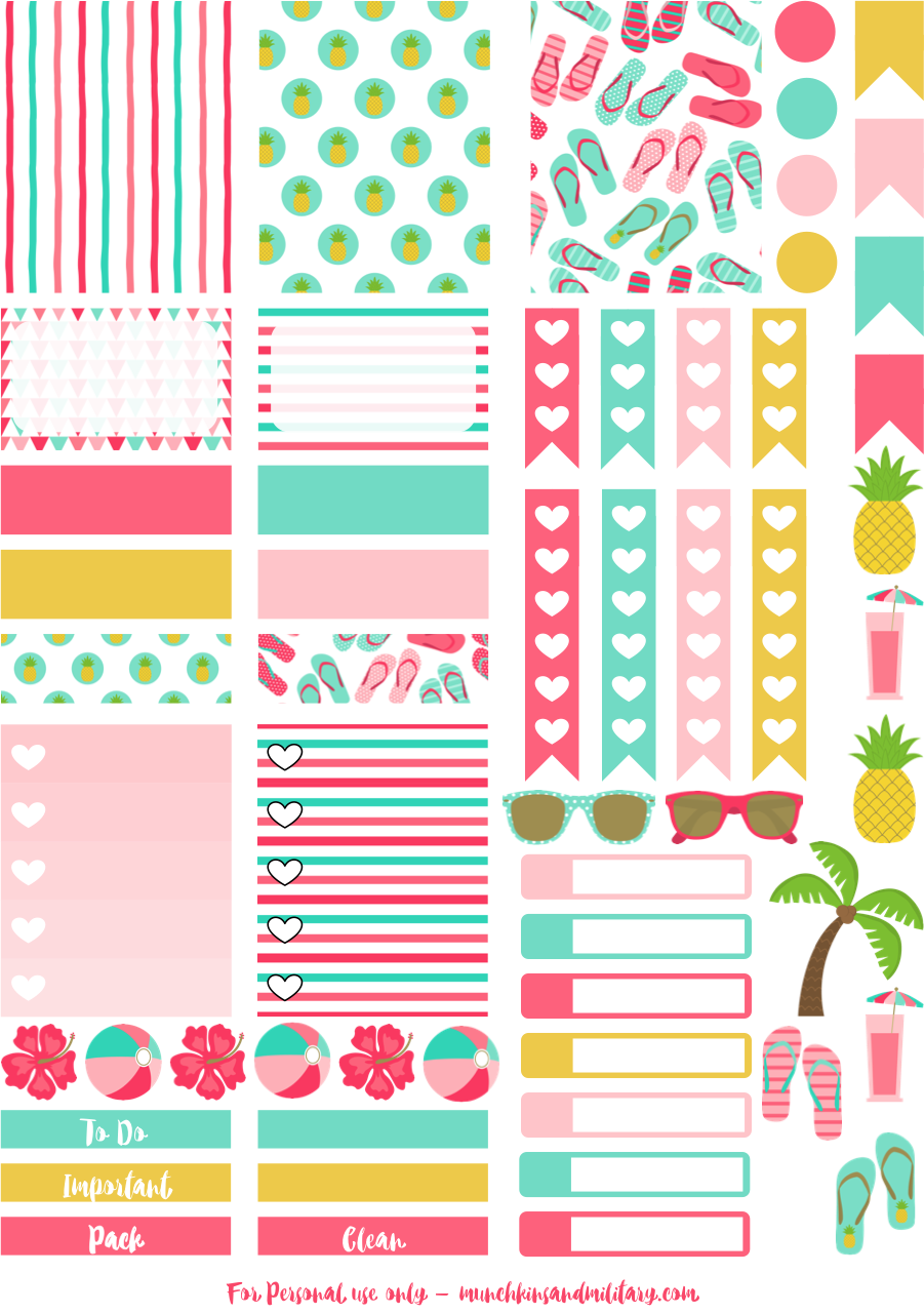 I Made This Fun Set Of Printable Planner Stickers In - Planner Stickers Printable (901x1281), Png Download