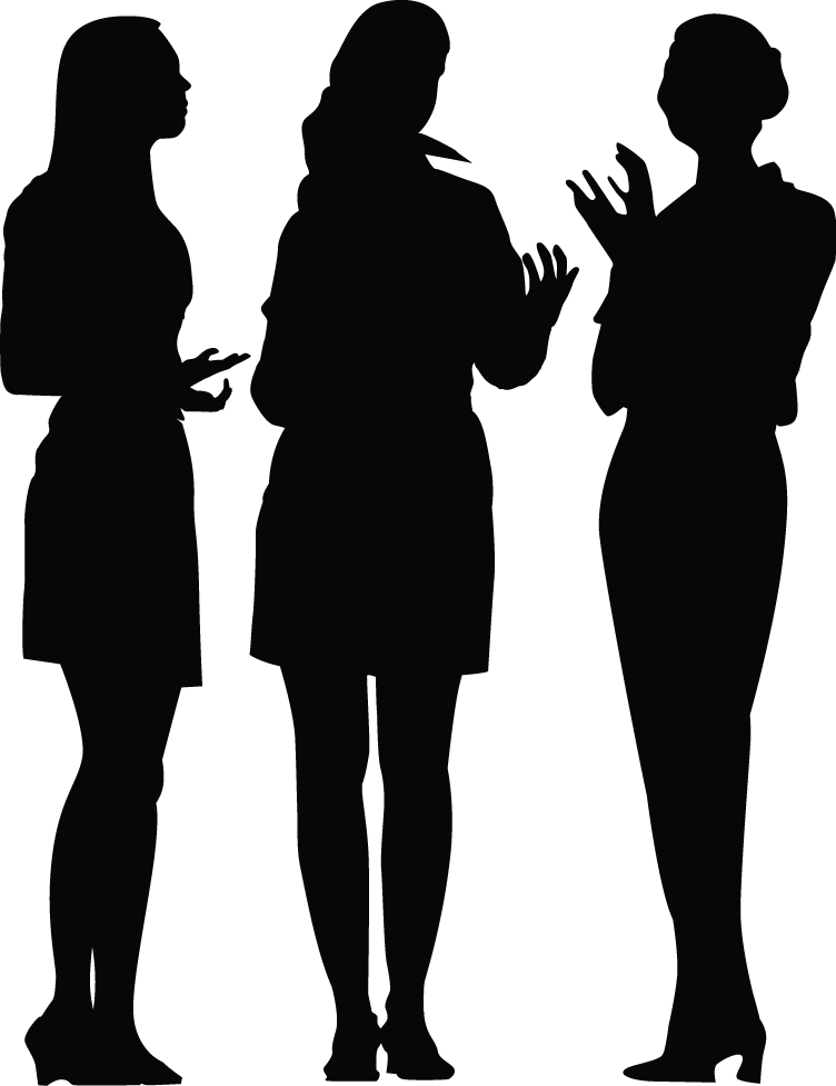 Business Meeting Silhouette - Silhouette (752x977), Png Download