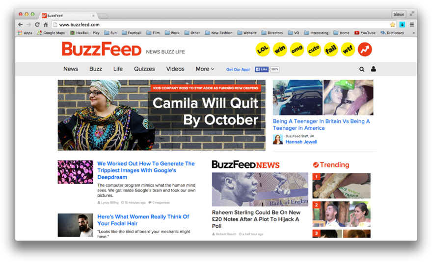 Sterling Buzzfeed - Web Page (1000x667), Png Download