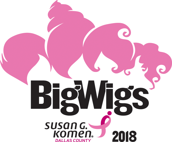 Bigwigs Dallas County 2018 Lg Rgb - Big Wig Susan G Koman (705x584), Png Download