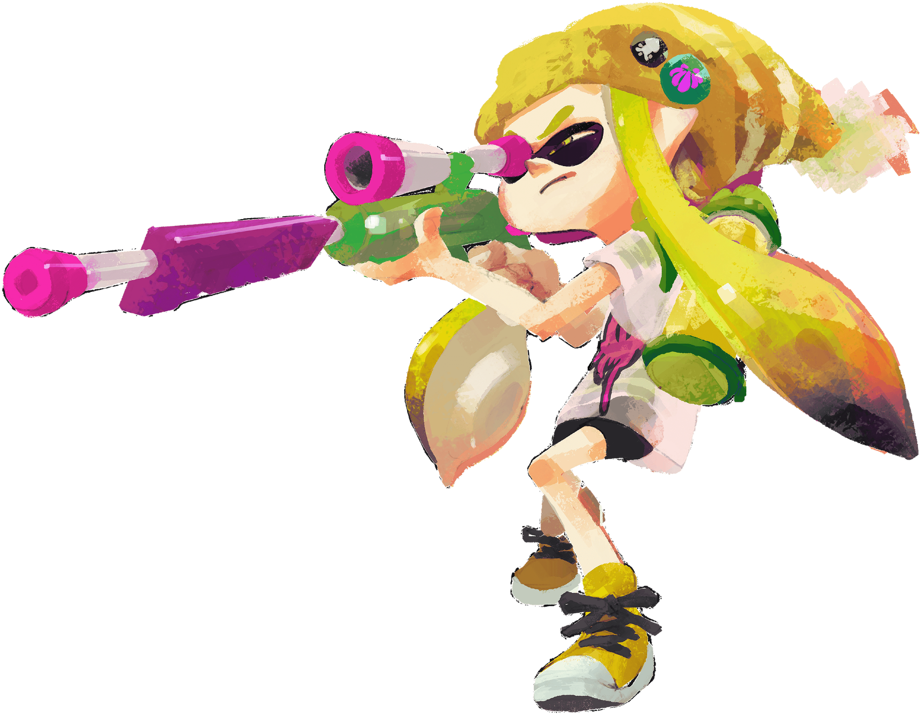 Add Pictures Images - Splatoon Charger Pose (2000x1600), Png Download