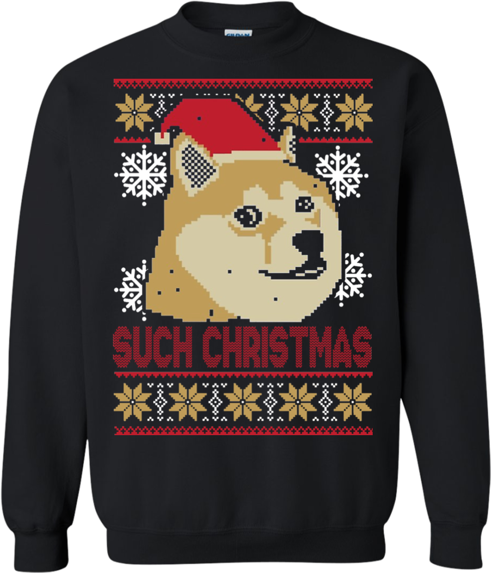 Doge Such Christmas Sweater - Taco Cat Christmas Sweater (1155x1155), Png Download