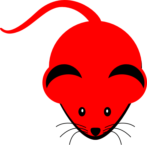 Mouse Clip Art At Clker Com Vector Ⓒ - Red Mouse Cartoon Logo (600x593), Png Download