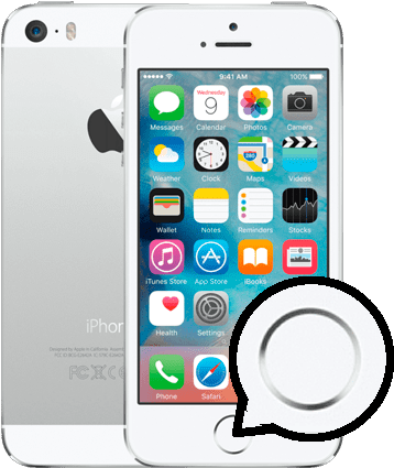 Iphone5s Home Button Replacement - Iphone 5s Silver 16 (600x600), Png Download