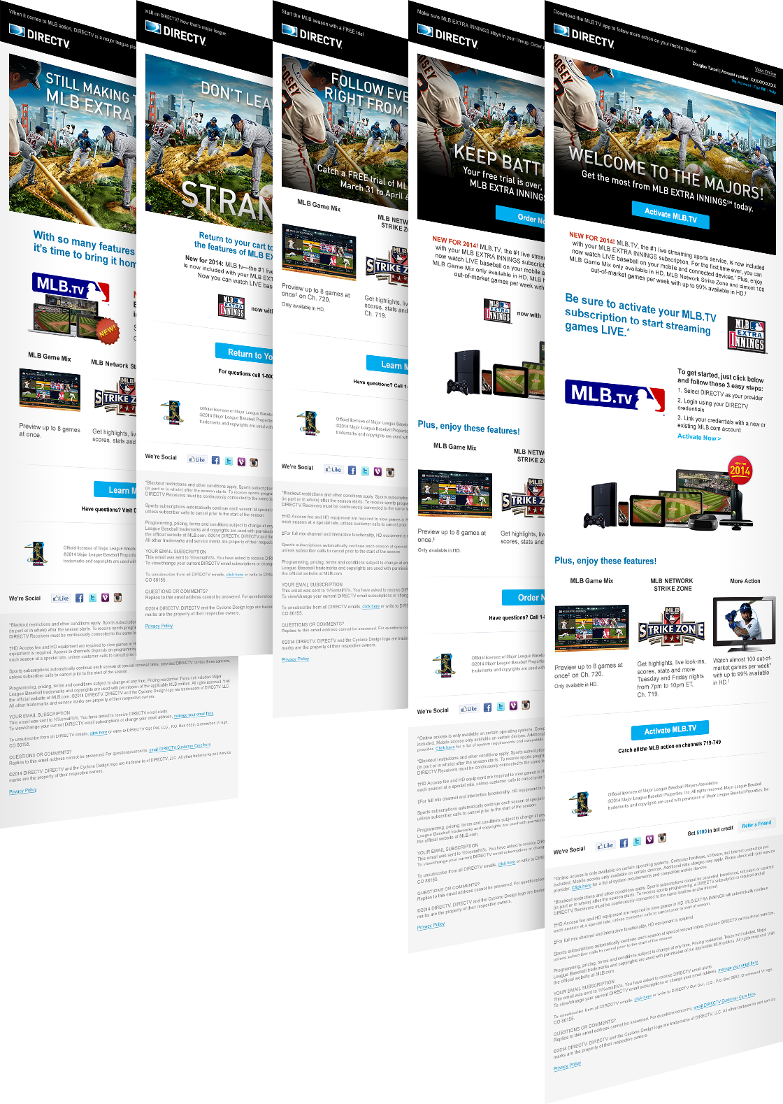 1 Email, Many Variations - Mlb Tv (1120x1579), Png Download