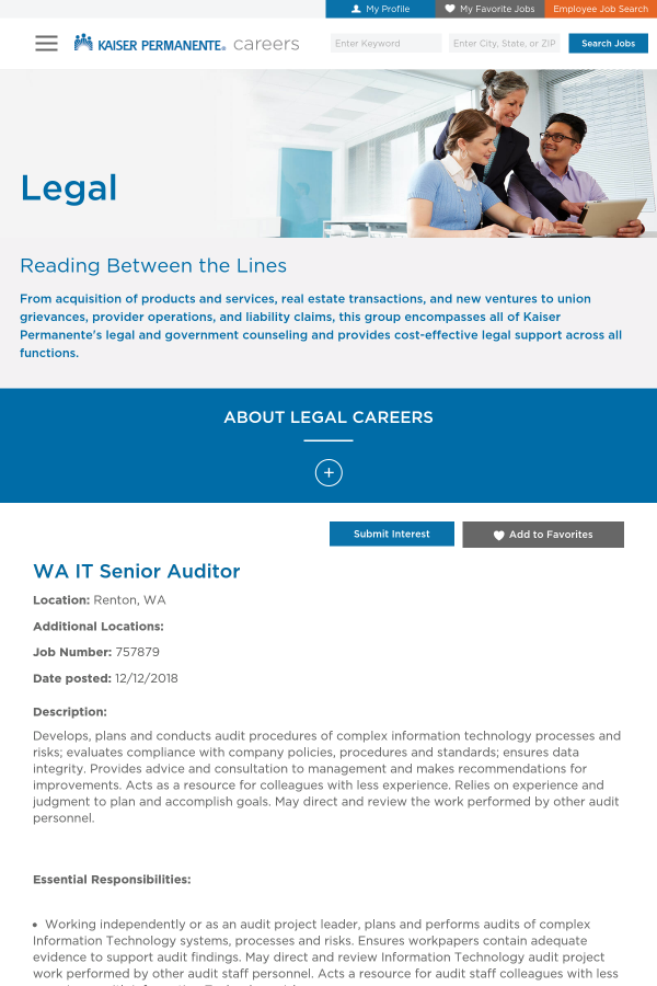 Kaiser Permanente - Web Page (600x900), Png Download