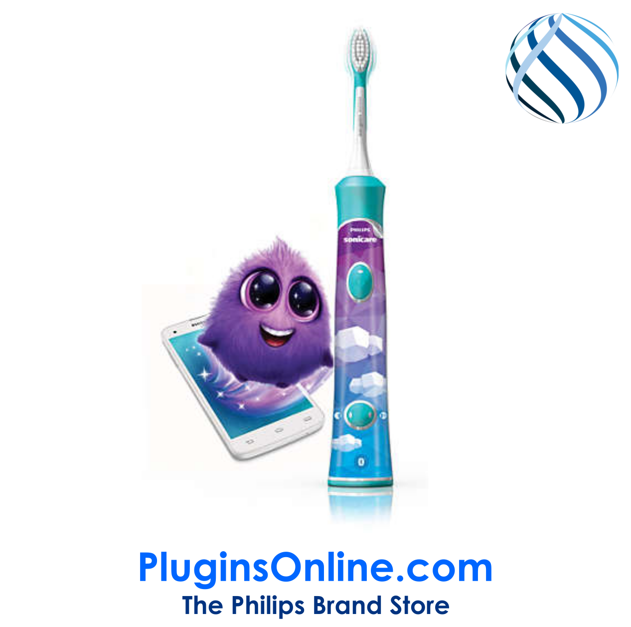 Philips Hx6321/03 Sonicare For Kids - Szczoteczka Elektryczna Dla Dzieci Philips (1265x1265), Png Download