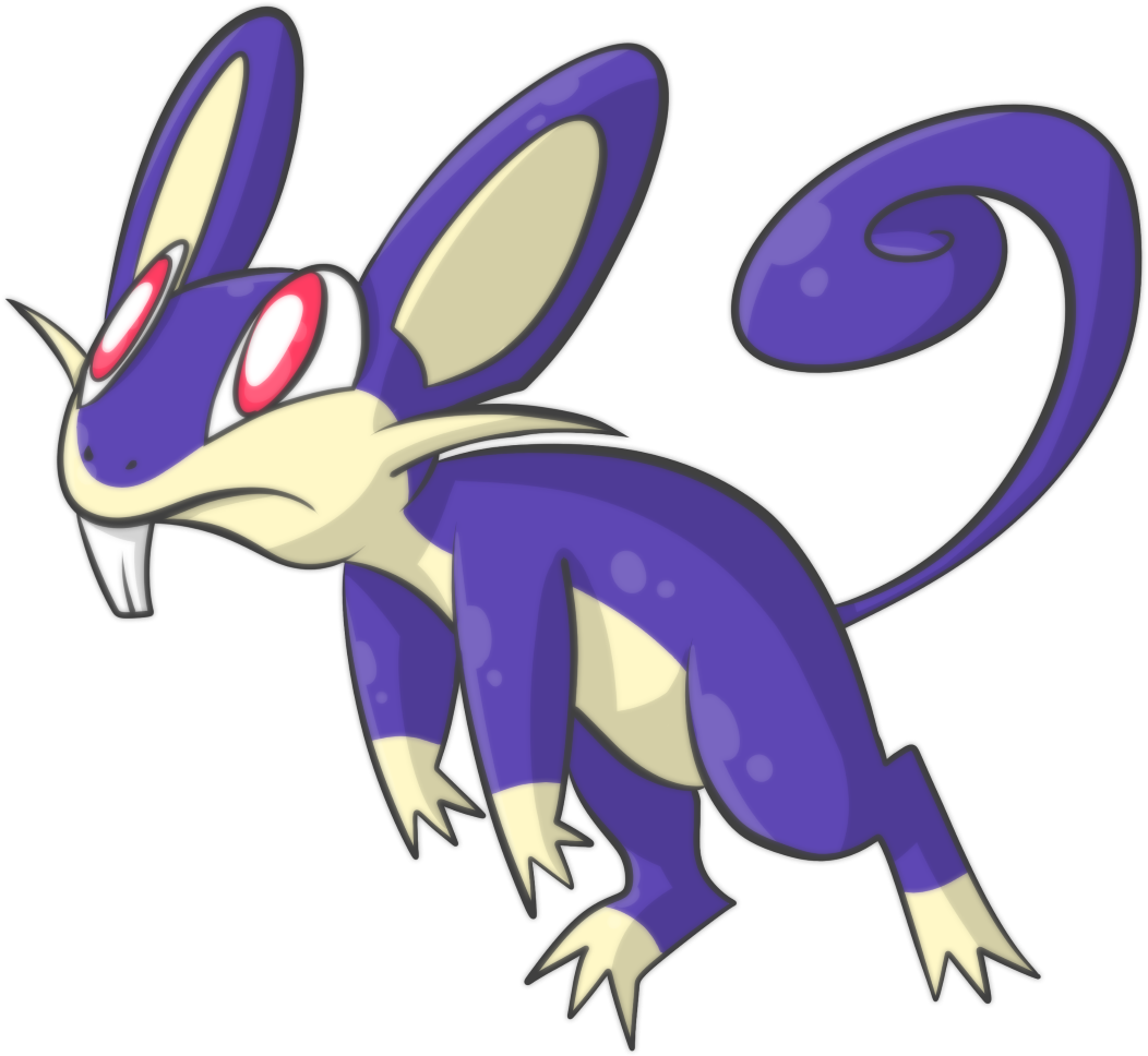Rattata Png - Cartoon (1079x1000), Png Download