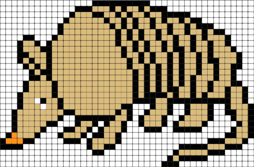 Armadillo Pixel Art (880x581), Png Download